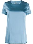Pinko Metallic Side Slit T-shirt - Blue