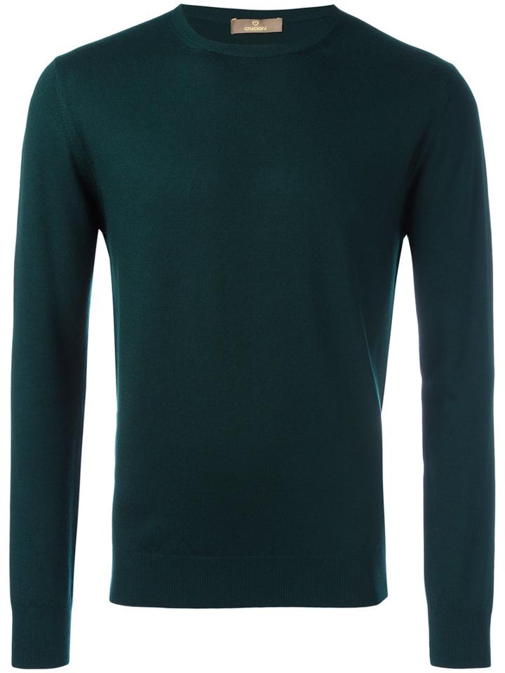 Cruciani - Casual Jumper - Men - Wool - 52, Green, Wool