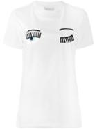 Chiara Ferragni 'flirting' T-shirt, Women's, Size: Medium, White, Cotton