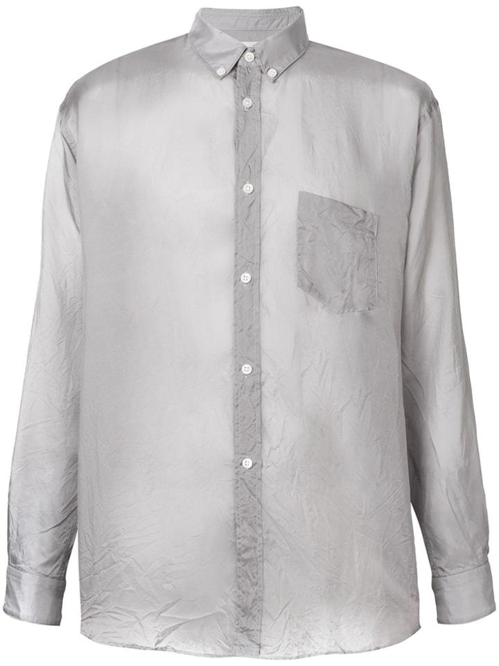 Comme Des Garçons Shirt Sheer Button Up Shirt - Grey