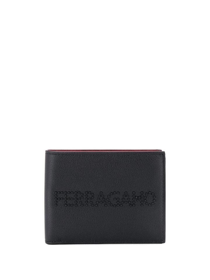Salvatore Ferragamo Studded Logo Wallet - Black