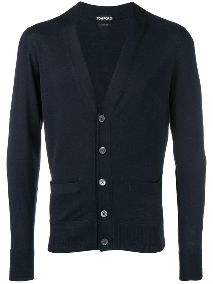 Tom Ford Long-sleeve Fitted Cardigan - Blue