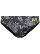 Ea7 Emporio Armani Graphic Print Swim Briefs - Black