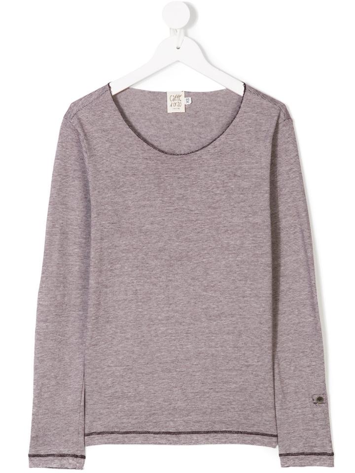 Caffe' D'orzo Teen Dori Striped Top - Brown