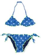 Mc2 Saint Barth Kids - Star Print Bikini - Kids - Spandex/elastane/polyimide - 16 Yrs, Blue