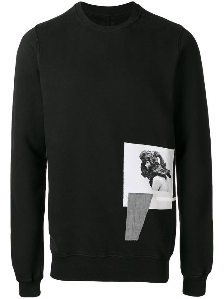 Rick Owens Drkshdw Photo Print Sweatshirt, Men's, Size: Small, Black, Cotton