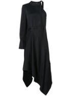 Proenza Schouler - Panelled Flared Dress - Women - Silk/acetate/viscose - 6, Black, Silk/acetate/viscose