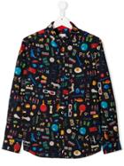 Paul Smith Junior Print Mix Shirt - Blue