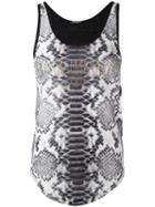 Balmain - Printed Vest - Women - Linen/flax - 38, Black, Linen/flax