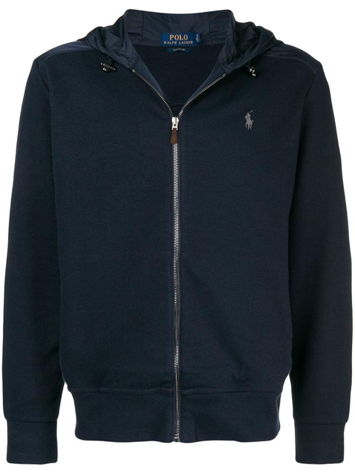 Polo Ralph Lauren Zip Front Logo Hoodie - Blue