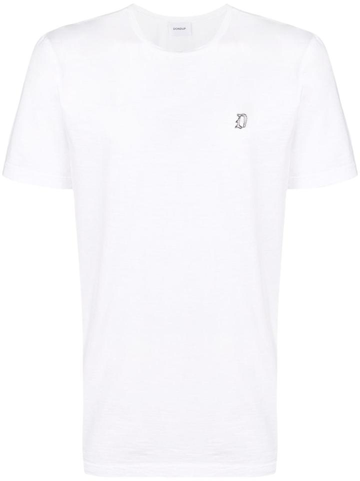 Dondup Embroidered Letter T-shirt - White