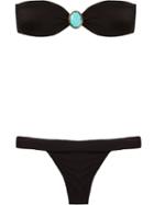 Brigitte Bandeau Bikini Set, Women's, Size: P, Black, Polyamide/spandex/elastane
