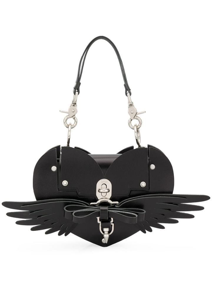 Niels Peeraer Bow-embellished Heart Bag - Black