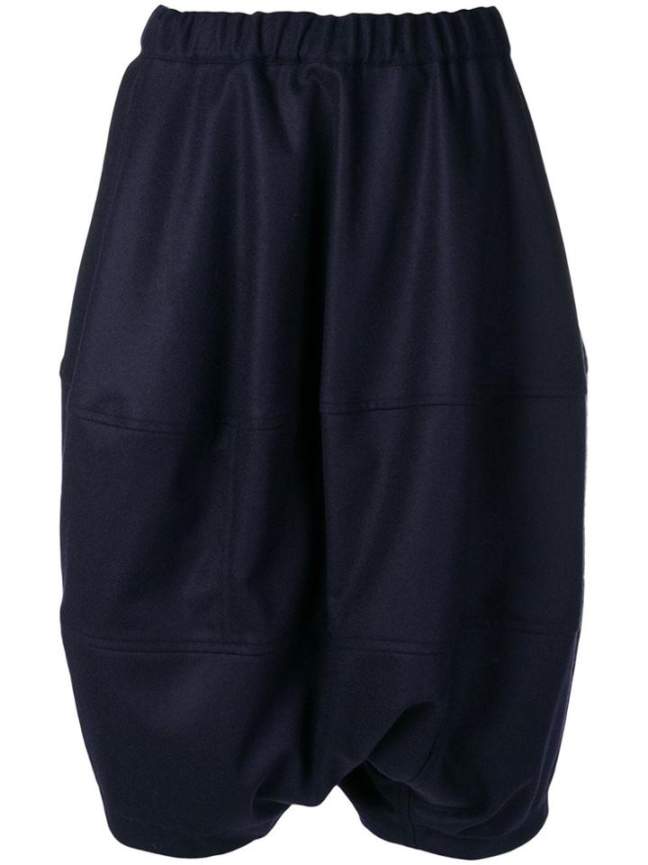 Comme Des Garçons Girl Drop-crotch Shorts - Blue