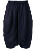 Comme Des Garçons Girl Drop-crotch Shorts - Blue