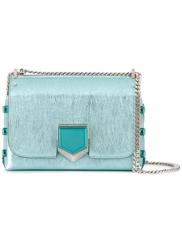 Jimmy Choo Petite Lockett Crossbody Bag, Women's, Blue, Calf Leather