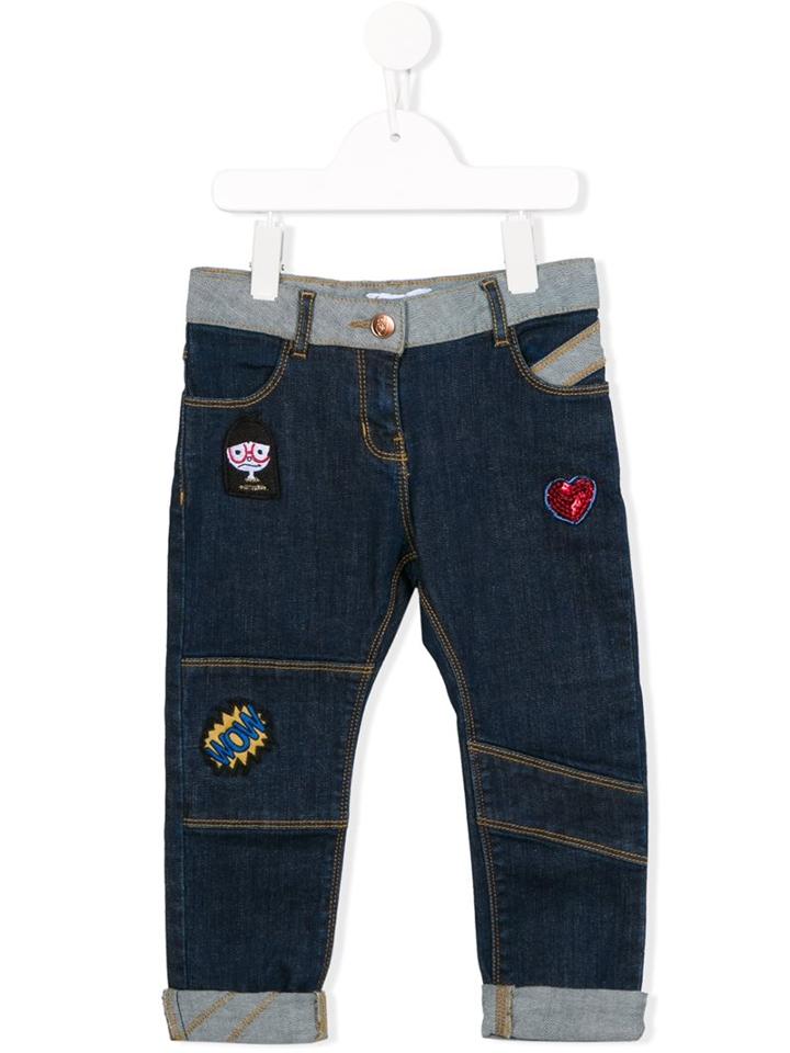 Little Marc Jacobs Patch Jeans, Girl's, Size: 8 Yrs, Blue