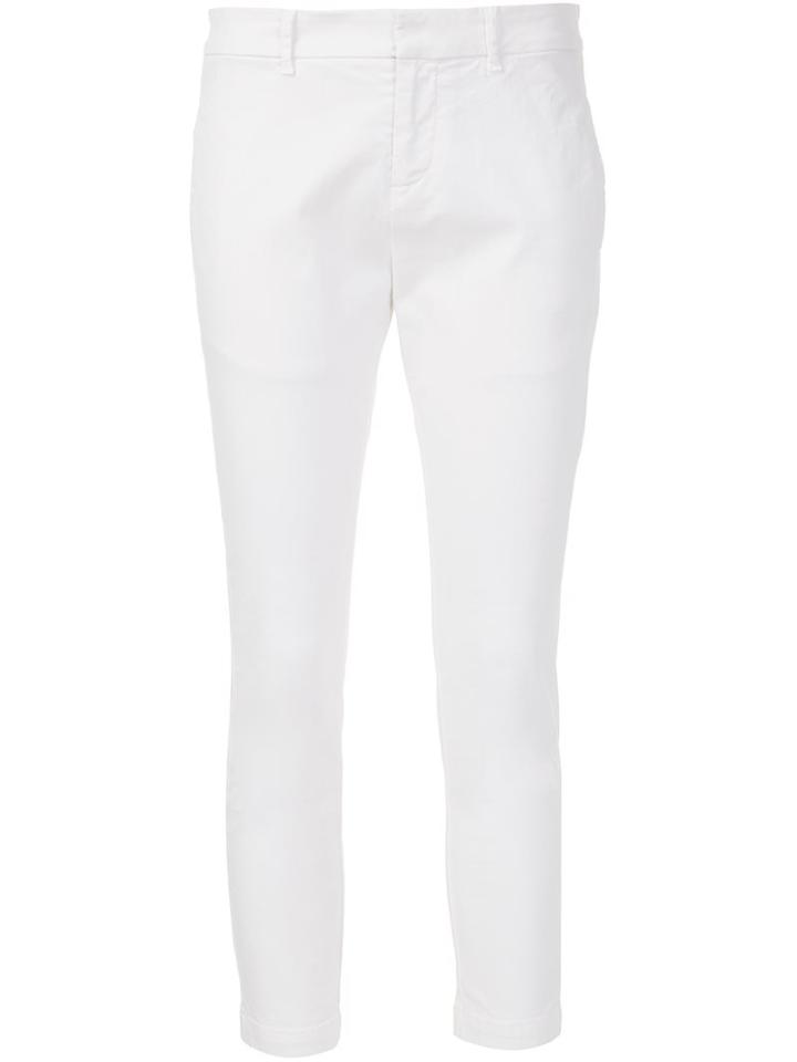 Nili Lotan 'tel Aviv' Skinny Trousers, Women's, Size: 4, White, Cotton/spandex/elastane