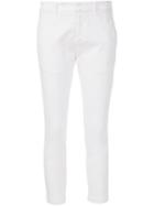 Nili Lotan 'tel Aviv' Skinny Trousers, Women's, Size: 4, White, Cotton/spandex/elastane