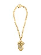 Chanel Pre-owned Fringed Pendant Necklace - Metallic