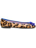 Pretty Ballerinas Leopard Print Ballerina Pumps - Nude & Neutrals