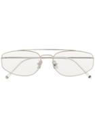 Retrosuperfuture Oval Frame Glasses - Metallic