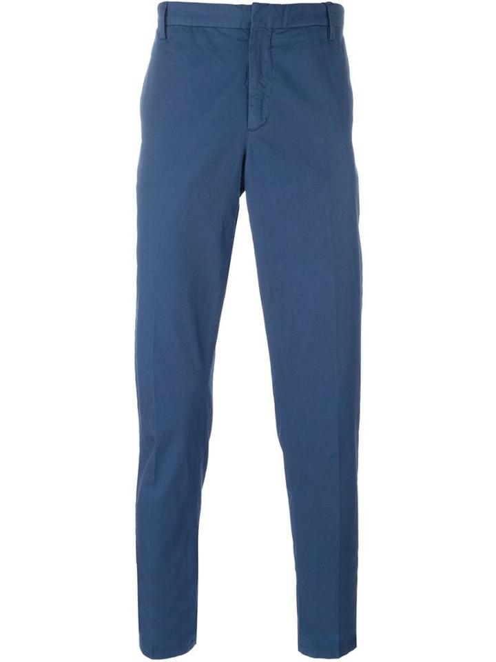 Kenzo Straight Leg Trousers, Men's, Size: 52, Blue, Cotton