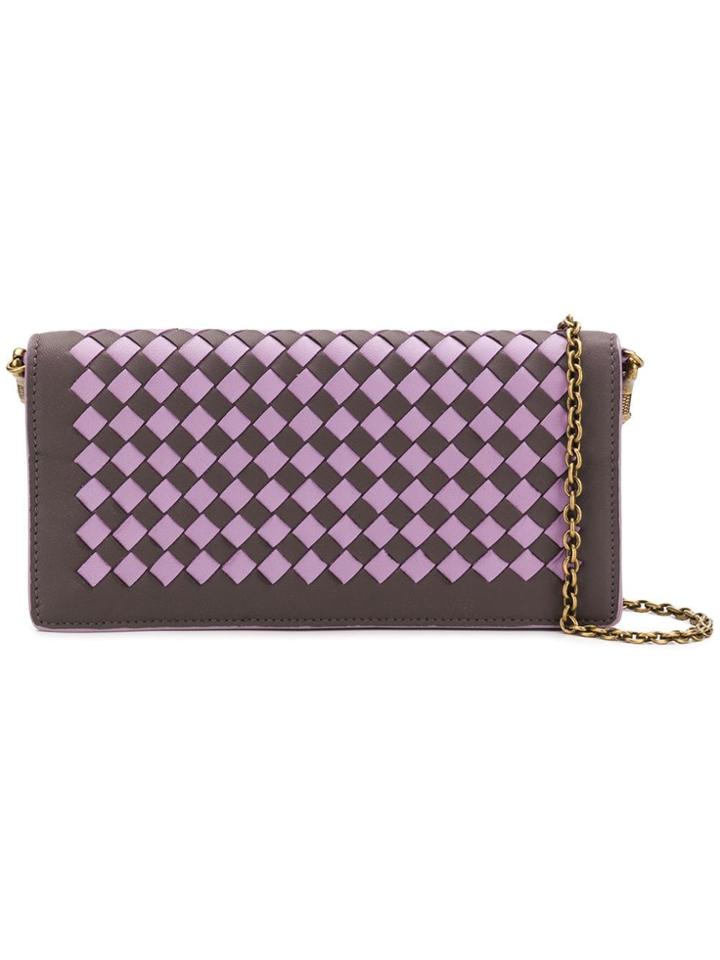 Bottega Veneta Portaf. In. Check/na/ot.d.g.br - Purple