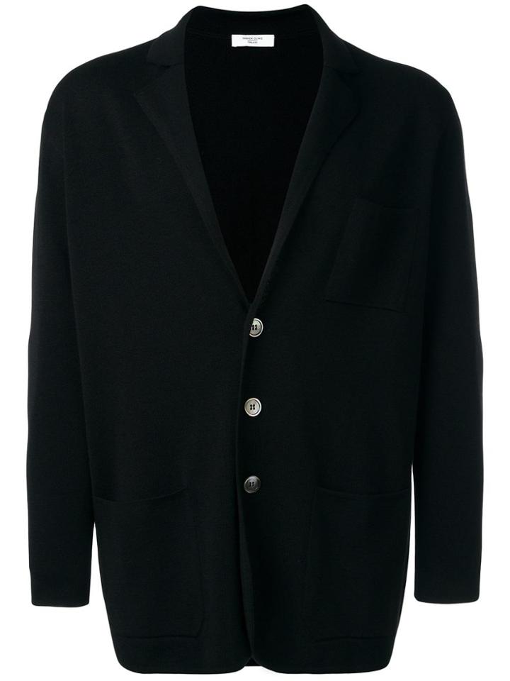 Fashion Clinic Timeless Three Button Cardigan - Black