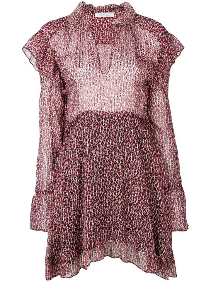Philosophy Di Lorenzo Serafini Ruffled Short Dress - Red