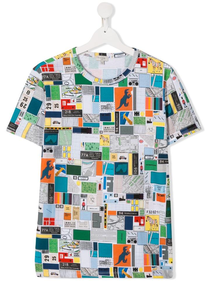 Paul Smith Junior Teen Printed Cotton T-shirt - Green