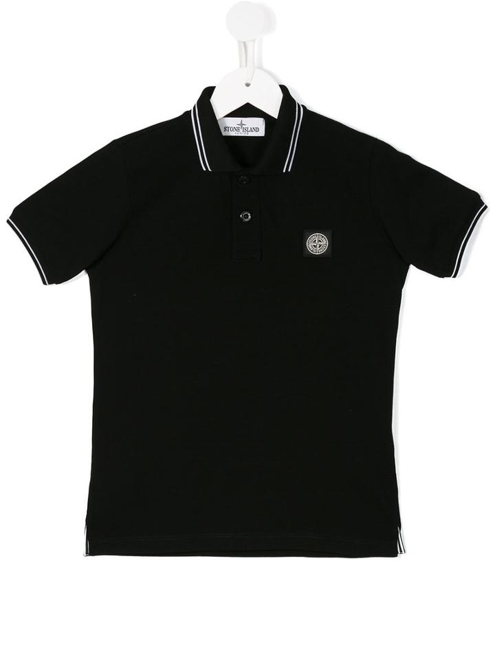Stone Island Kids Classic Polo Shirt, Toddler Boy's, Size: 3 Yrs, Black