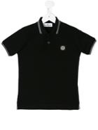 Stone Island Kids Classic Polo Shirt, Toddler Boy's, Size: 3 Yrs, Black