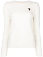 Chinti & Parker Embroidered Fitted Sweater - White
