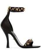 Versace Leather Studded 105 Sandals - Black