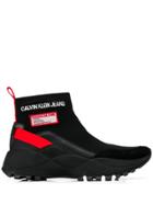 Calvin Klein Jeans Knit High Top Sneakers - Black