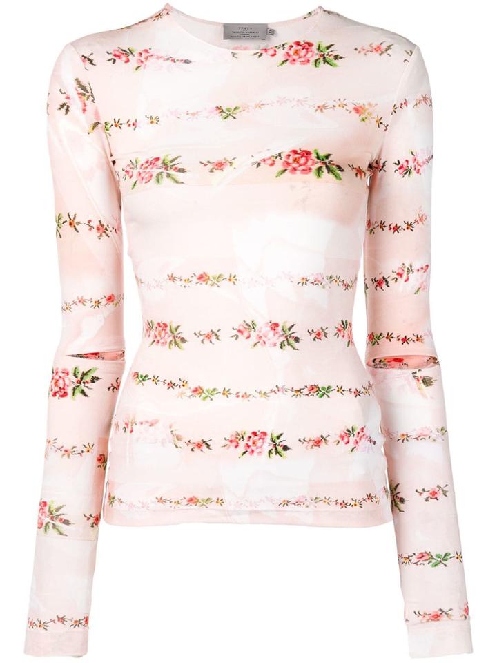 Preen By Thornton Bregazzi Longsleeved Jersey Top - Pink