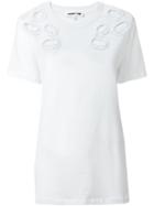 Mcq Alexander Mcqueen Cut-out Ruffles T-shirt, Women's, Size: Xs, White, Cotton