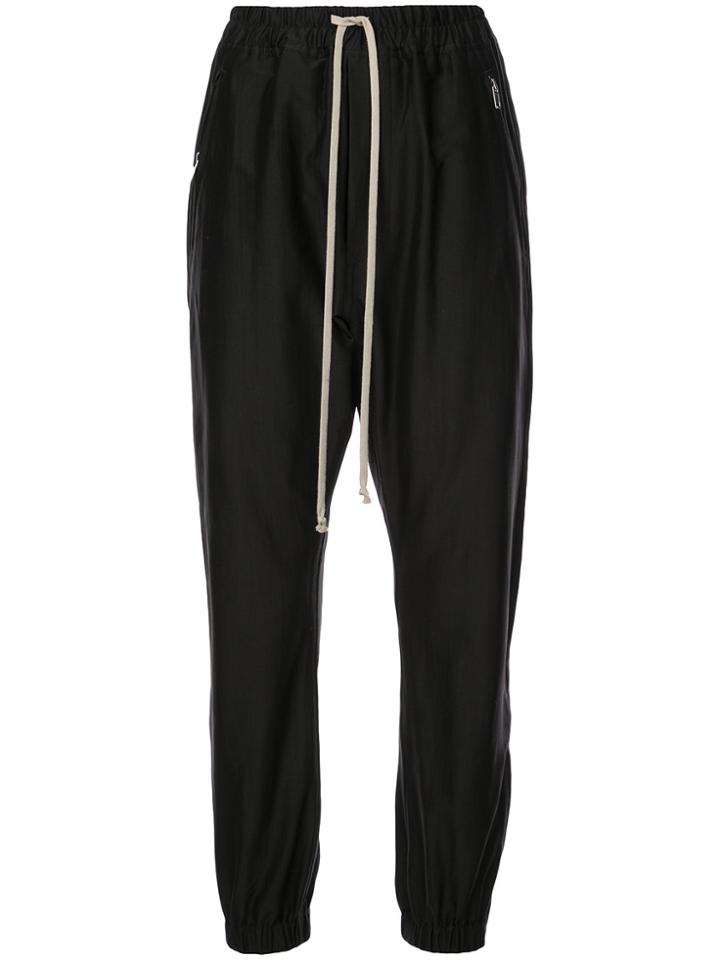Rick Owens Drawstring Joggers - Black