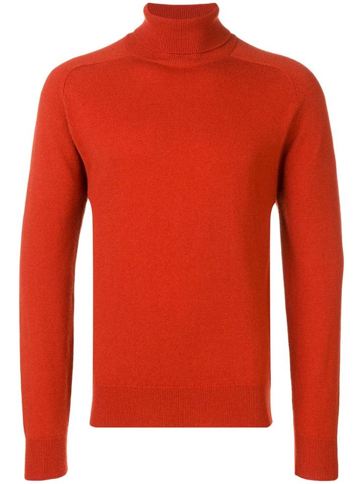 Ami Paris Turtleneck Sweater - Orange