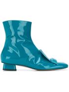 Rayne Square Toe Ankle Boots - Blue