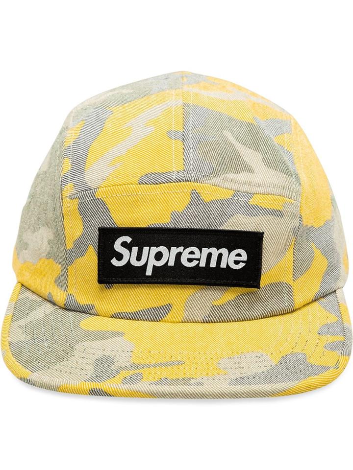 Supreme Washed Out Camo Camp Cap - Grey