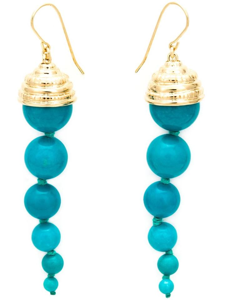 Aurelie Bidermann Long 'lakotas' Earrings, Women's, Metallic