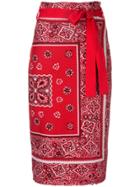 Coohem Bandana Jacquard Skirt - Red
