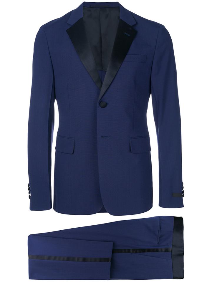 Prada Satin Trim Suit - Blue