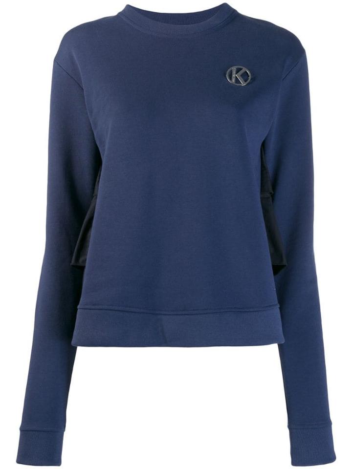 Karl Lagerfeld Frilled Back Sweatshirt - Blue