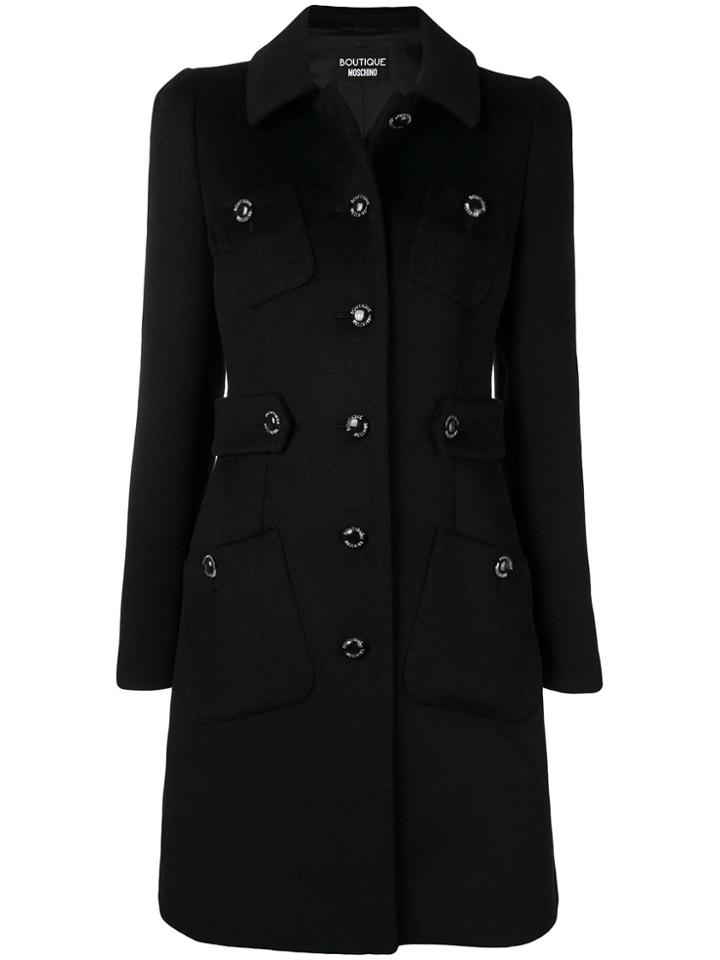 Boutique Moschino Classic Single-breasted Coat - Black