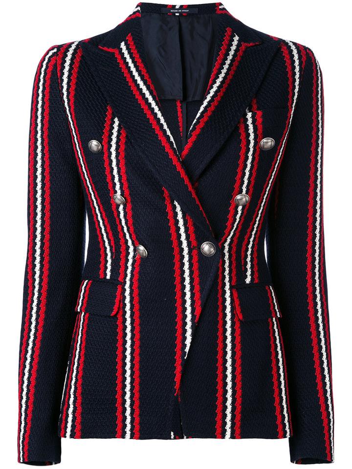 Tagliatore - Jalicya Blazer - Women - Cotton/cupro - 44, Blue, Cotton/cupro