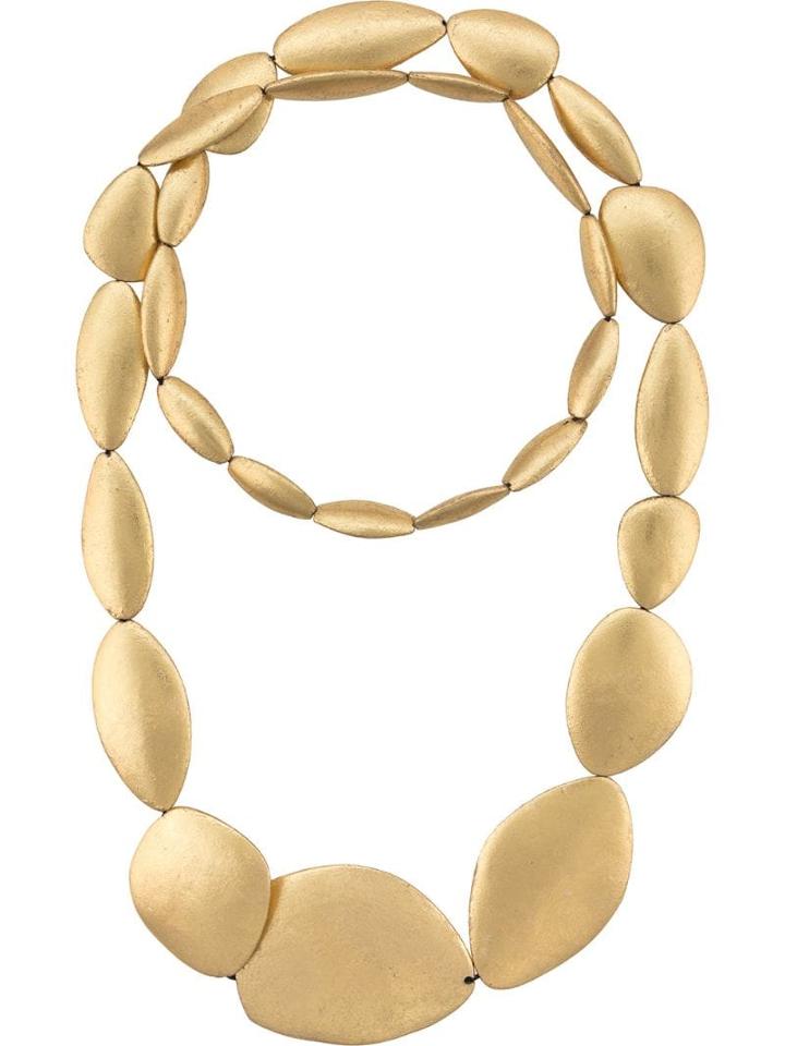 Monies Oversized Stone Necklace - Gold