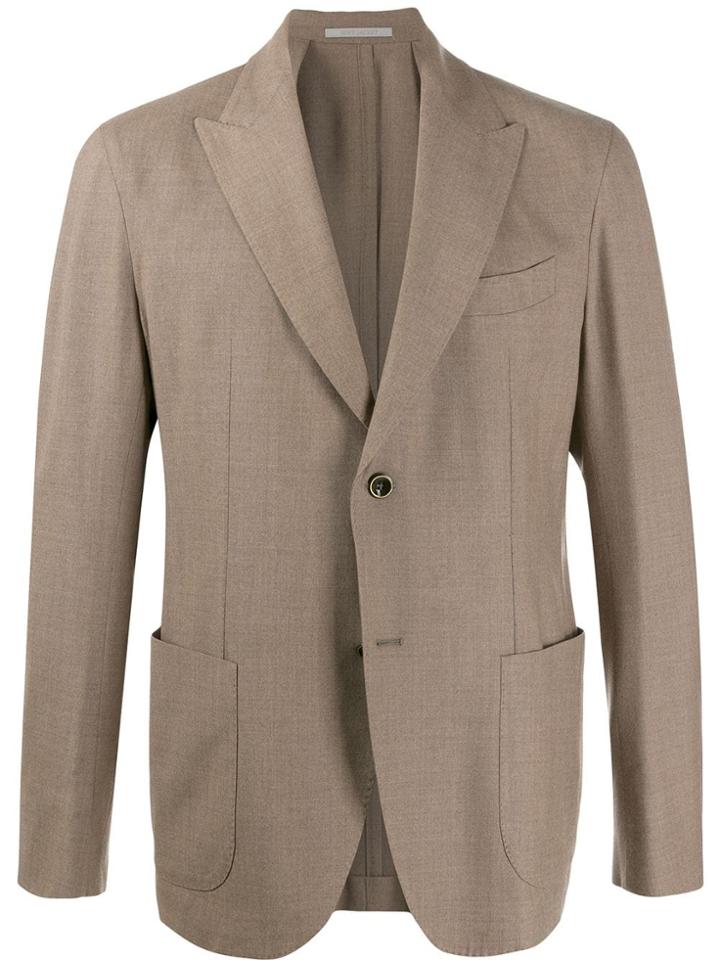 Eleventy Regular-fit Single-breasted Blazer - Neutrals